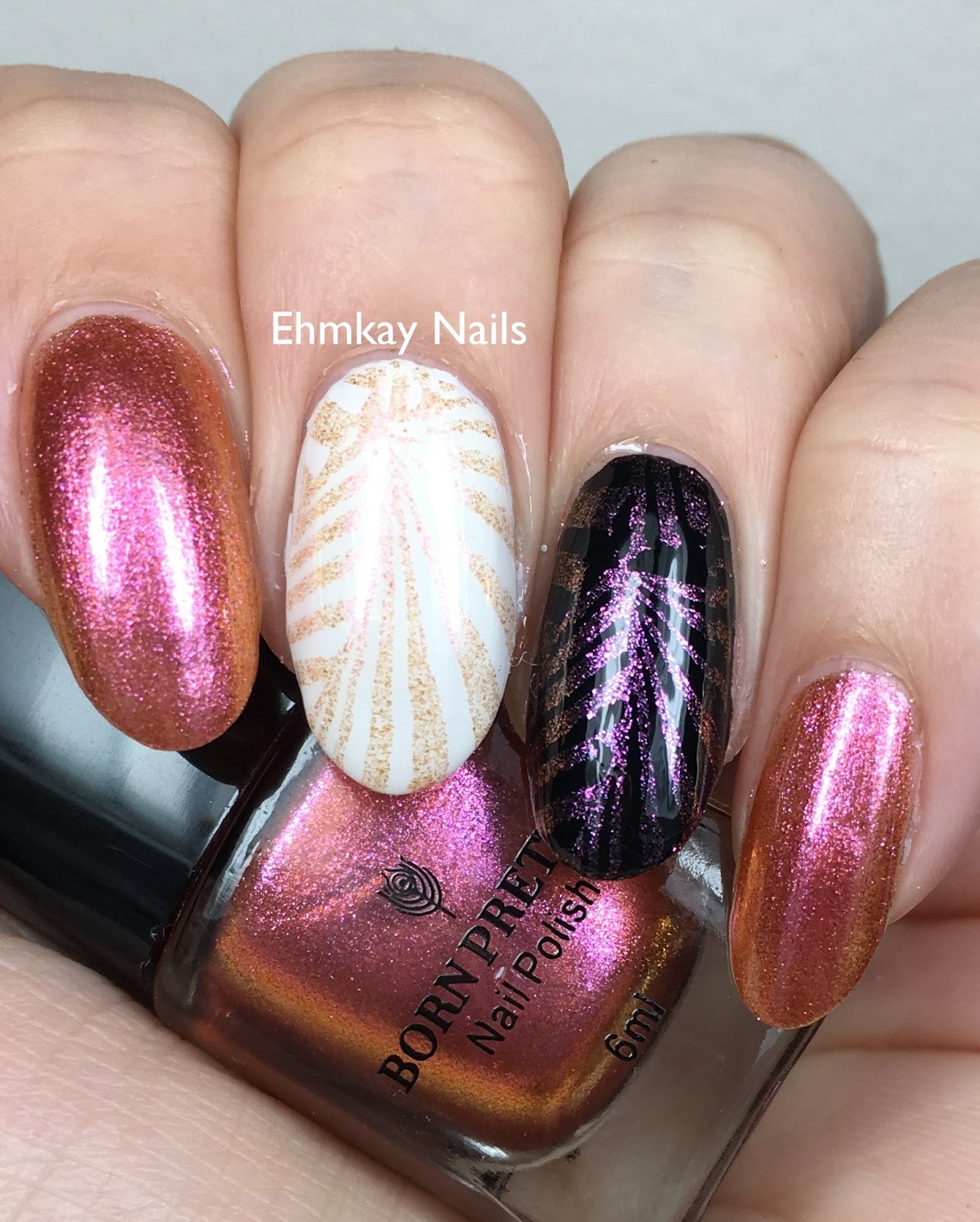 ehmkay nails Born Pretty Duochrome Stamping Nail Polish