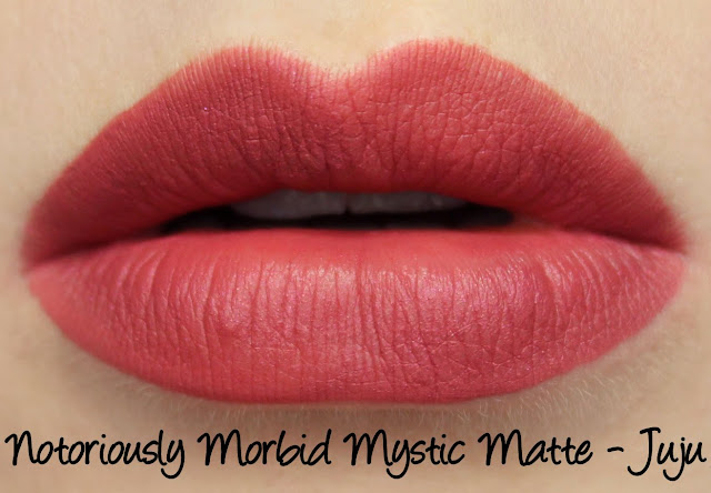 Notoriously Morbid Mystic Matte - Juju Lipstick Swatches & Review