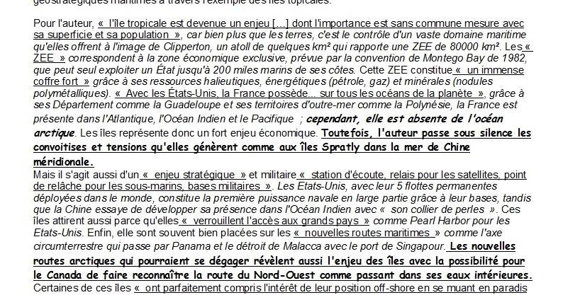 Histoire Géographie exemple d'analyse critique