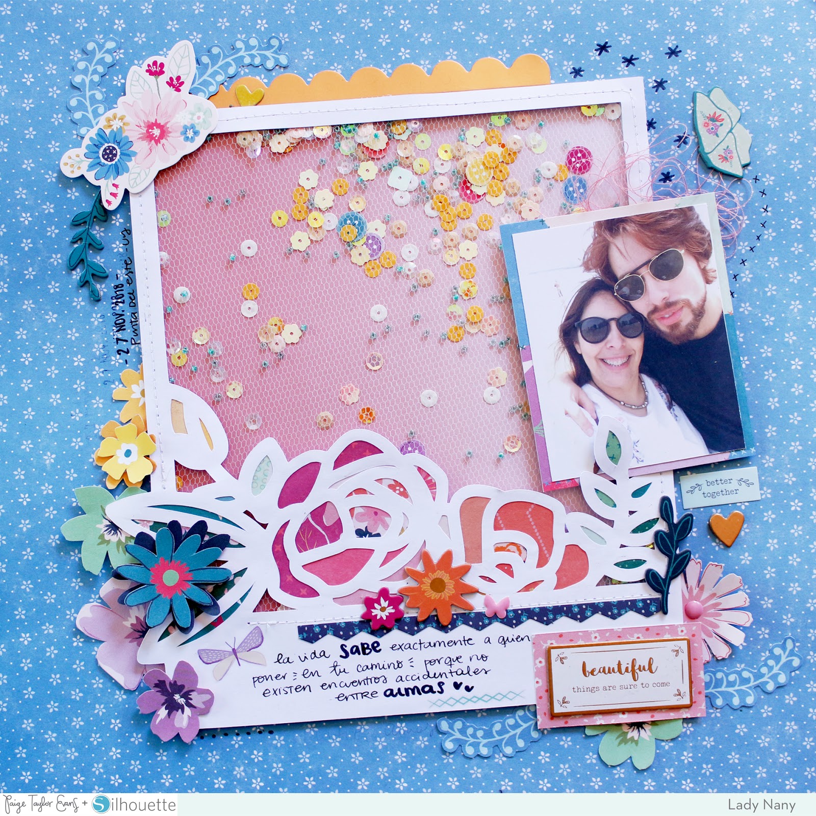 Flower Picture Frame Layout by Lady Nany Paige Taylor Evans