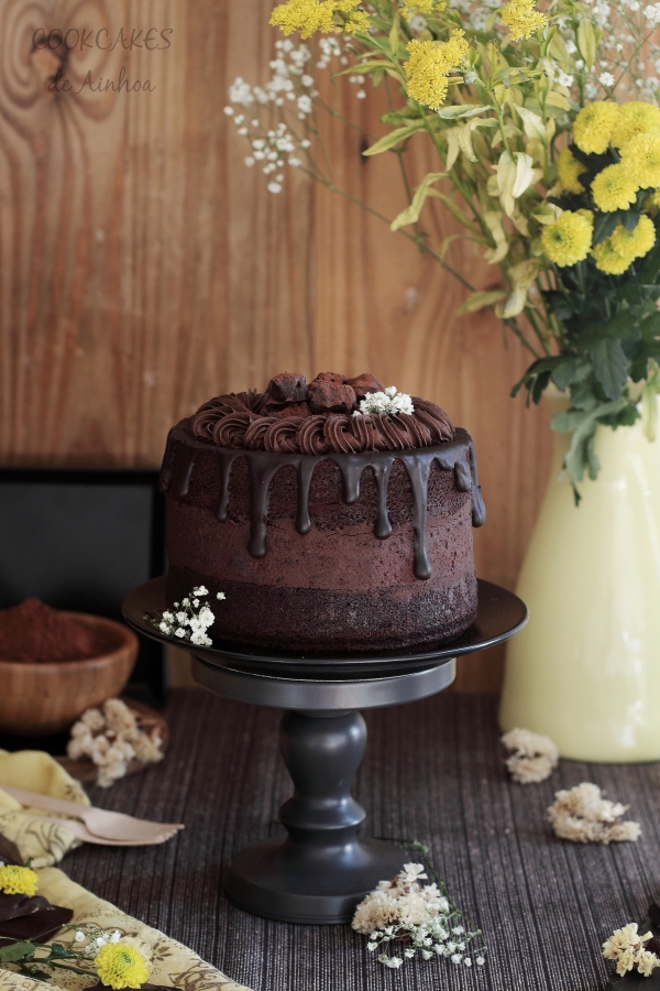 Tarta de Chocolate y Cheesecake - Cookcakes de Ainhoa