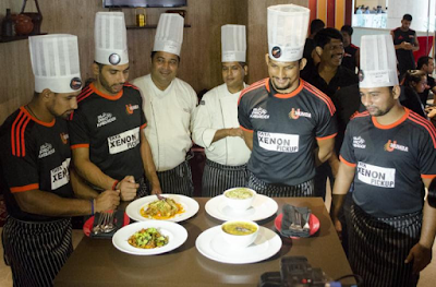 U Mumba Players Face Off against each other in the Courtyard Mariott Kitchen