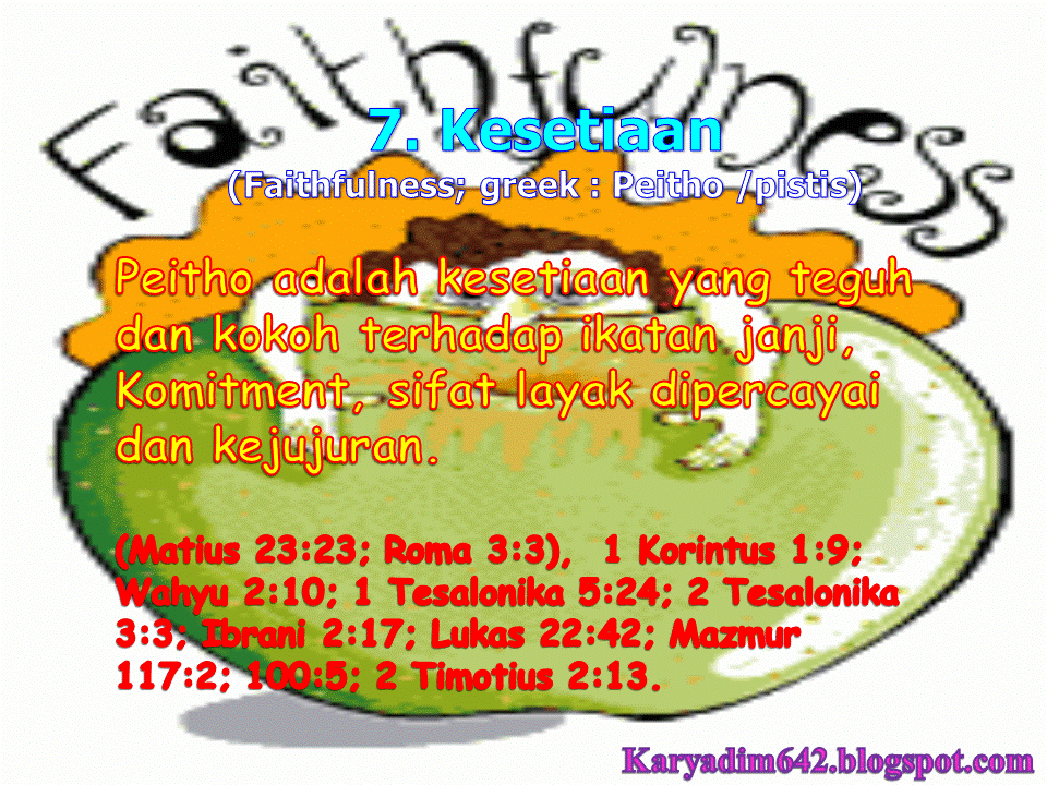 SENI MENULIS ISI HATI TUHAN : KOM 130.5, BUAH ROH KUDUS (2)