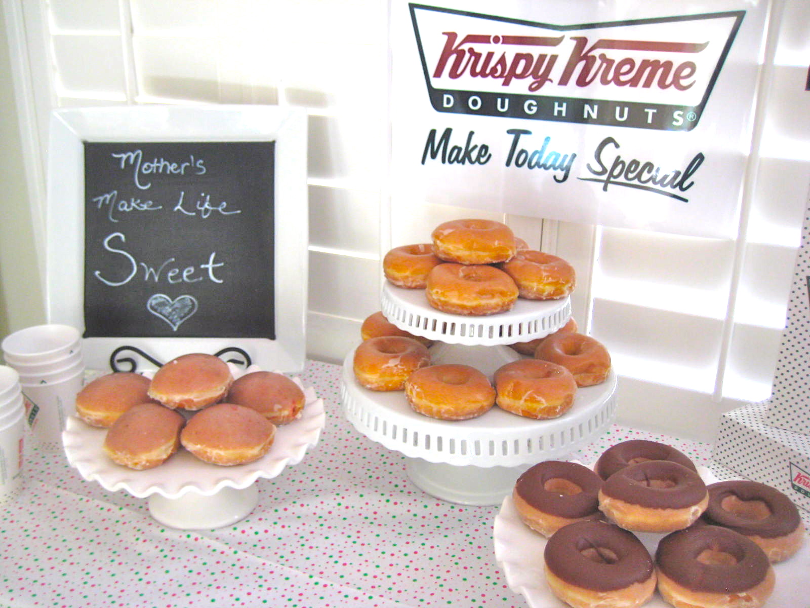 Creative Party Ideas by Cheryl Mother's Day Krispy Kreme Donut Party