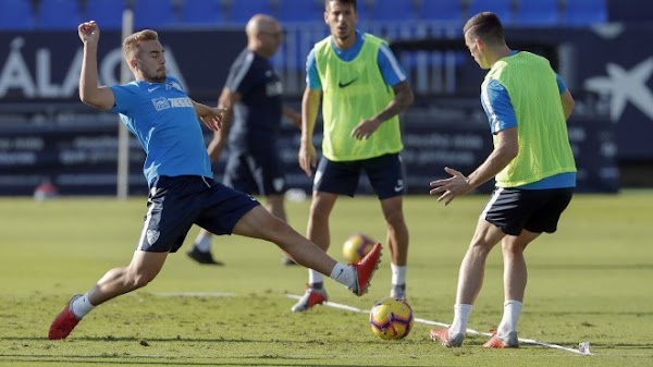 Málaga, Alberto López es novedad en el entrenamiento de hoy