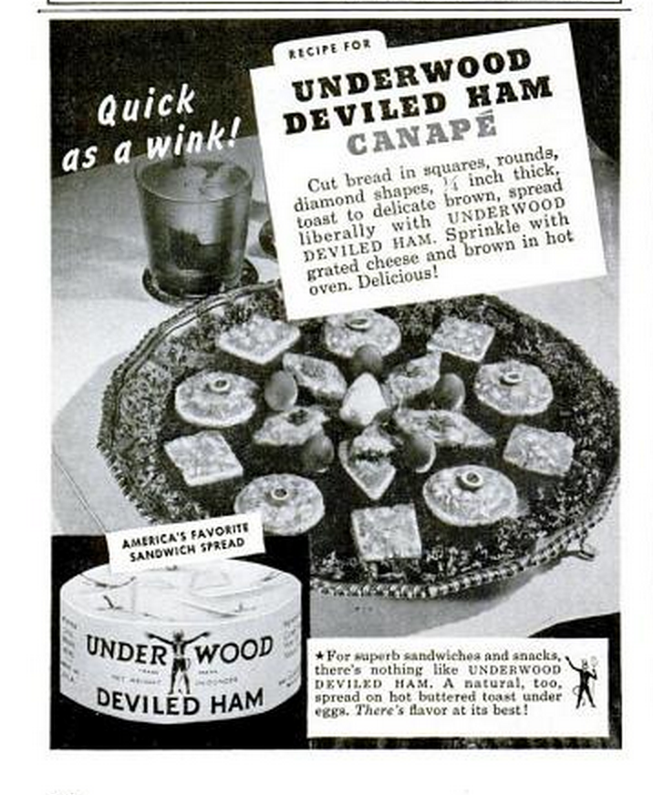 Grandma's Vintage Recipes 1940s CANAPES