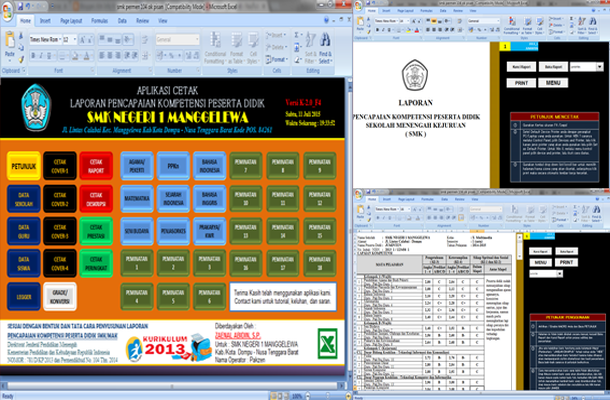 Aplikasi Raport SMK/MAK Kurikulum 2013 dengan Microsoft Excel