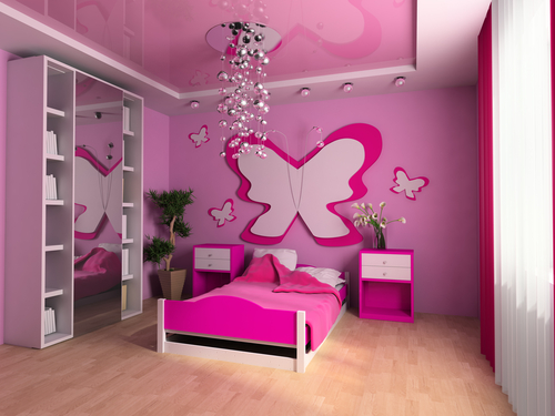 Dormitorio color rosa para niña - Colores en Casa