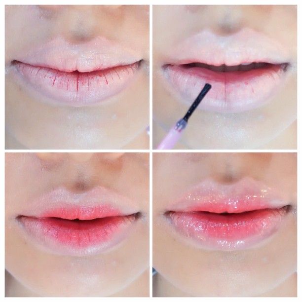 Зрительное увеличение губ. Макияж губ пошагово. Макияж для пухлых губ. Макияж для увеличения губ. Макияж губ карандашом.