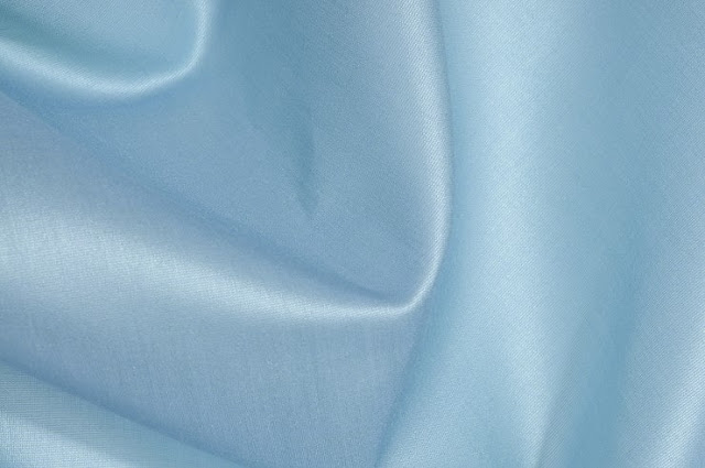 Light Turquoise Cotton Silk Fabric
