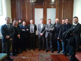 Incontro  del Direttivo Locale CONSAP Palazzo Chigi con il neo Direttore Ispettorato dr Michele Rocchegiani Novembre 2017