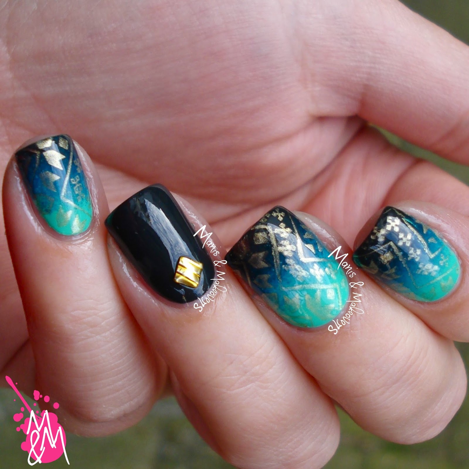 Manis & Makeovers: Mint & Print