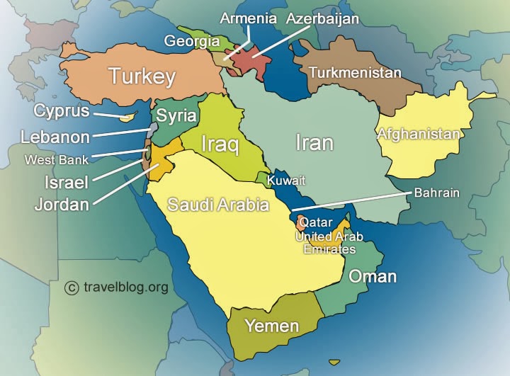 language map of middle east