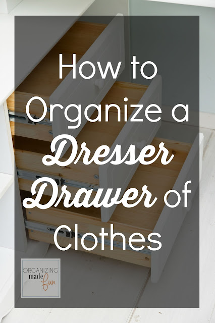 How to Organize a Dresser Drawer of Clothes :: OrganizingMadeFun.com