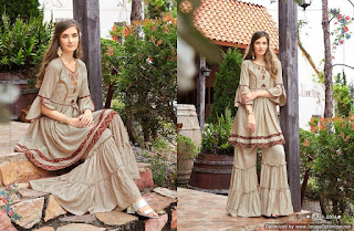 Rangoon Lashkara top with Sharara palazzo