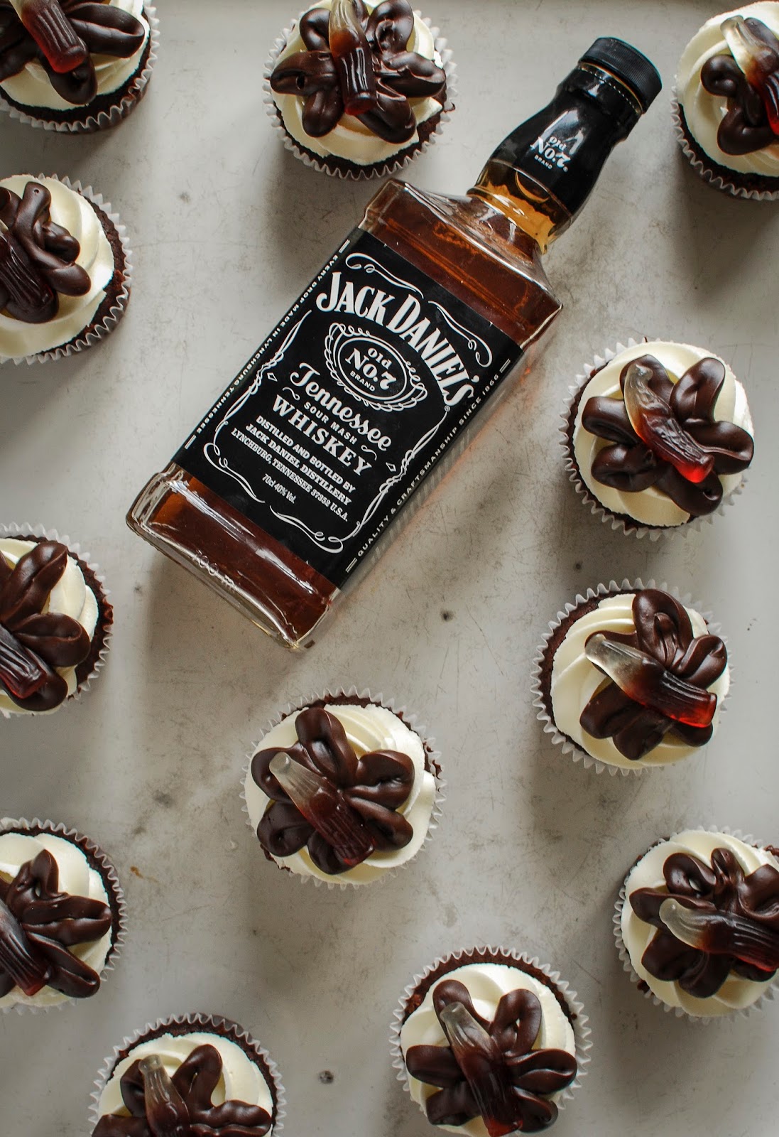 Jack Daniels, Whiskey Chocolate Cupcakes