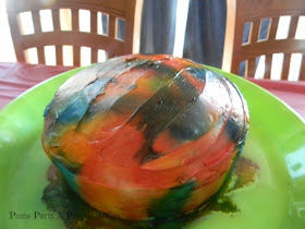 Rainbow Tie Dye Cake, Wilton Spray Mist, Rainbow Party Cake 