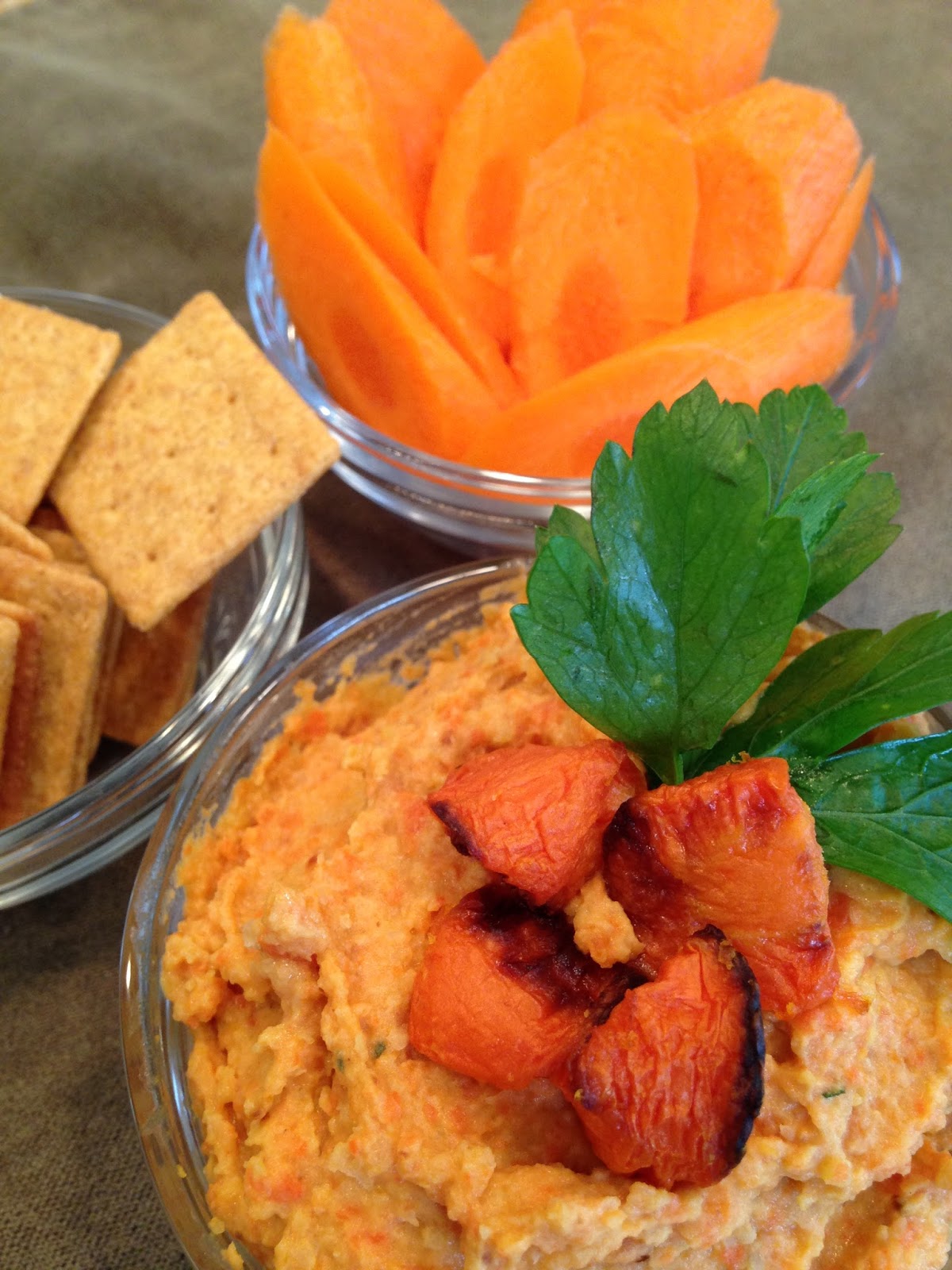 Cooking with Chez Cindy ChezCindy Roasted Carrot & Chickpea Hummus