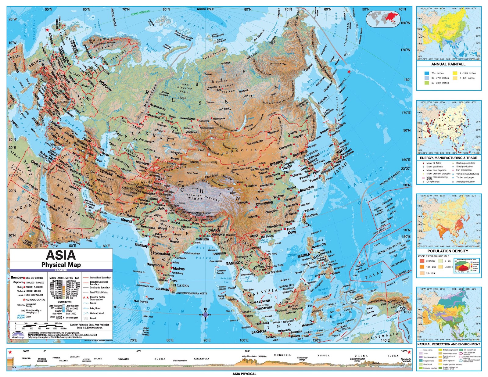 Online Maps Asia Physical Map - Riset