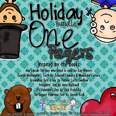 A growing Holdiay Bundle offereing One Pager activities for a variety of holiday books.