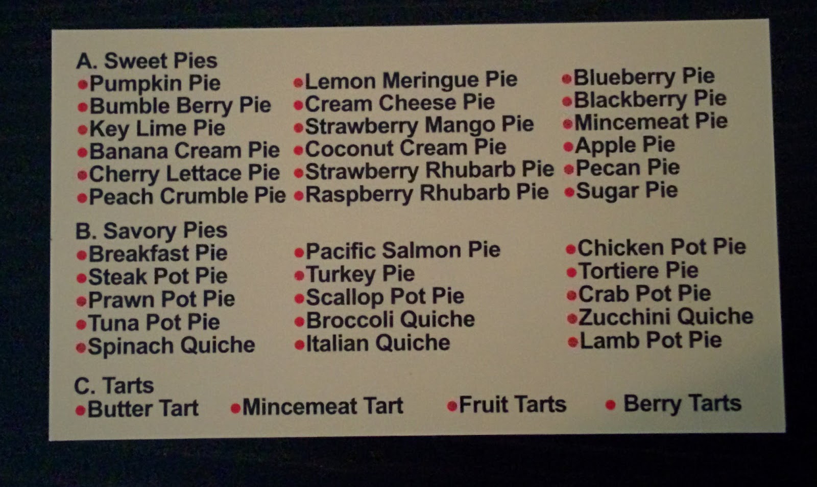 Food Guide for Granville Island Public Market A La Mode (Pi Day special)