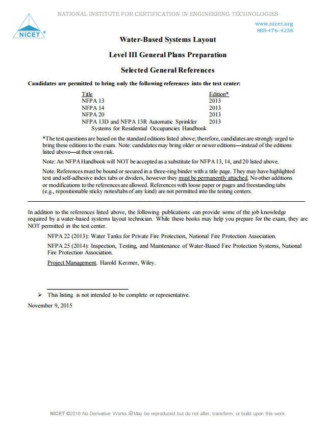 Nfpa 25 Nicet Study Guide Nfpa 25 Nicet Study Guide