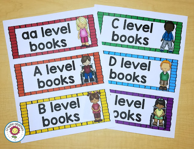 Keep your classroom library neat and organized using these great suggestions and book labels from TpT Teacher-Author Create-Abilities!