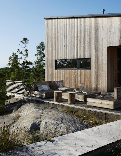 Modern wooden house in Ingarö, Sweden