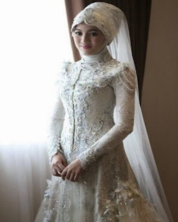 gaun pengantin muslimah cantik