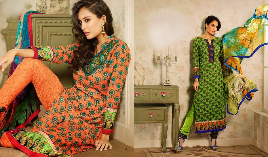 pakistani style cotton fabrics embroidery work salwar