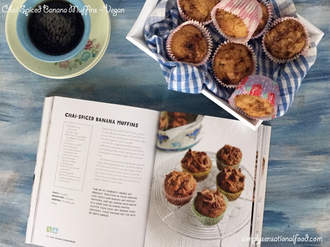 Chai Spiced Banana Muffins and The Vegan Cook book review simply.food