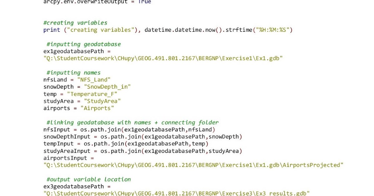 Geoprocessing with Scripting - GEOG 491: Exercise 3 - Introduction to ...