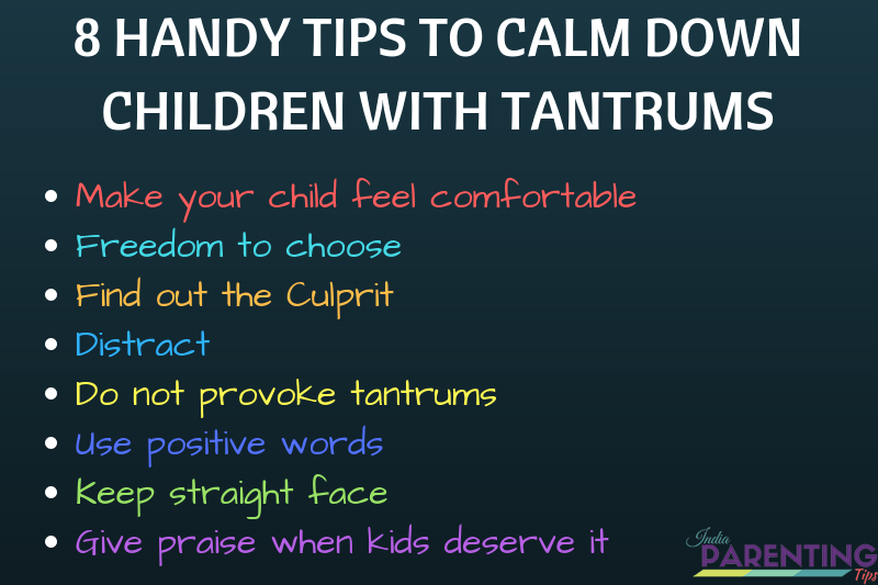 8 Handy tips to calm down children with tantrums India Parenting Tips
