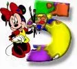 Alfabeto de Minnie Mouse pintando 5.