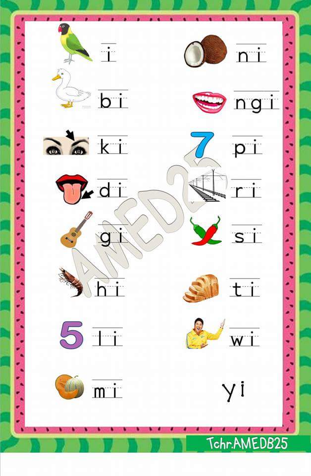 Picture Reading Booklet for Kindergarten