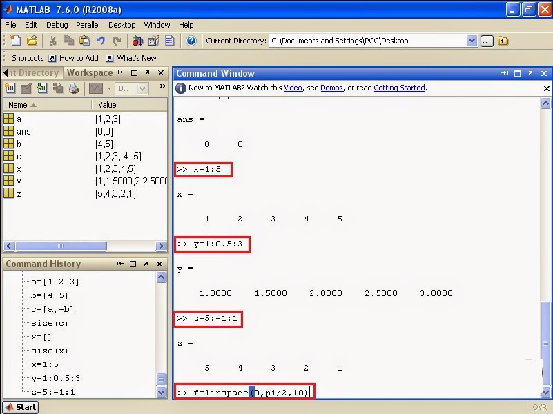 Product Design Engineering: MATLAB Tutorial - MATLAB Matrix main ...