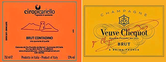 Французское шампанское Вдова Клико против итальянского вина Чиро Пикарьелло