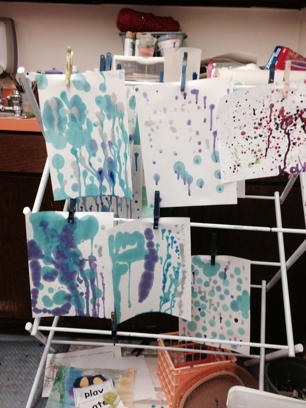 Right to the Core Lessons for Kindergarten Teachers Rainy Day Drip Art