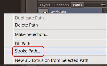 layer Work Path chọn Stroke Path