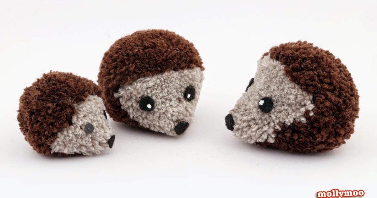 Craft Tutorials Galore at Crafter-holic!: Pom-Pom Hedgehogs