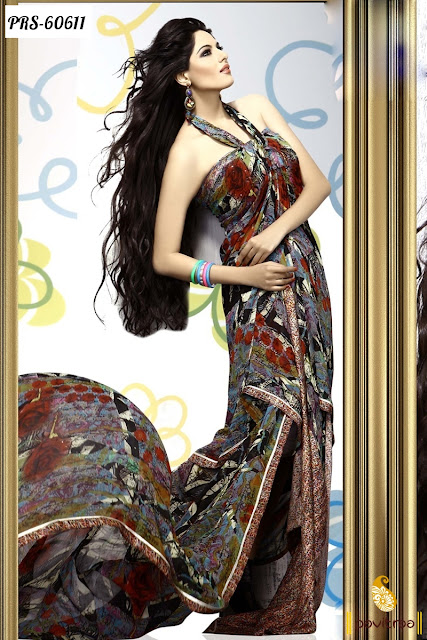 Fancy Multi Color Digital Printed Sarees Online Shopping with Lowest Prices at Pavitraa.in