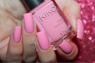 Swatch of the nail polish "506 - Venus Pink" from Kiko