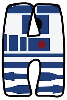 Letras de R2D2. R2D2 Letters.