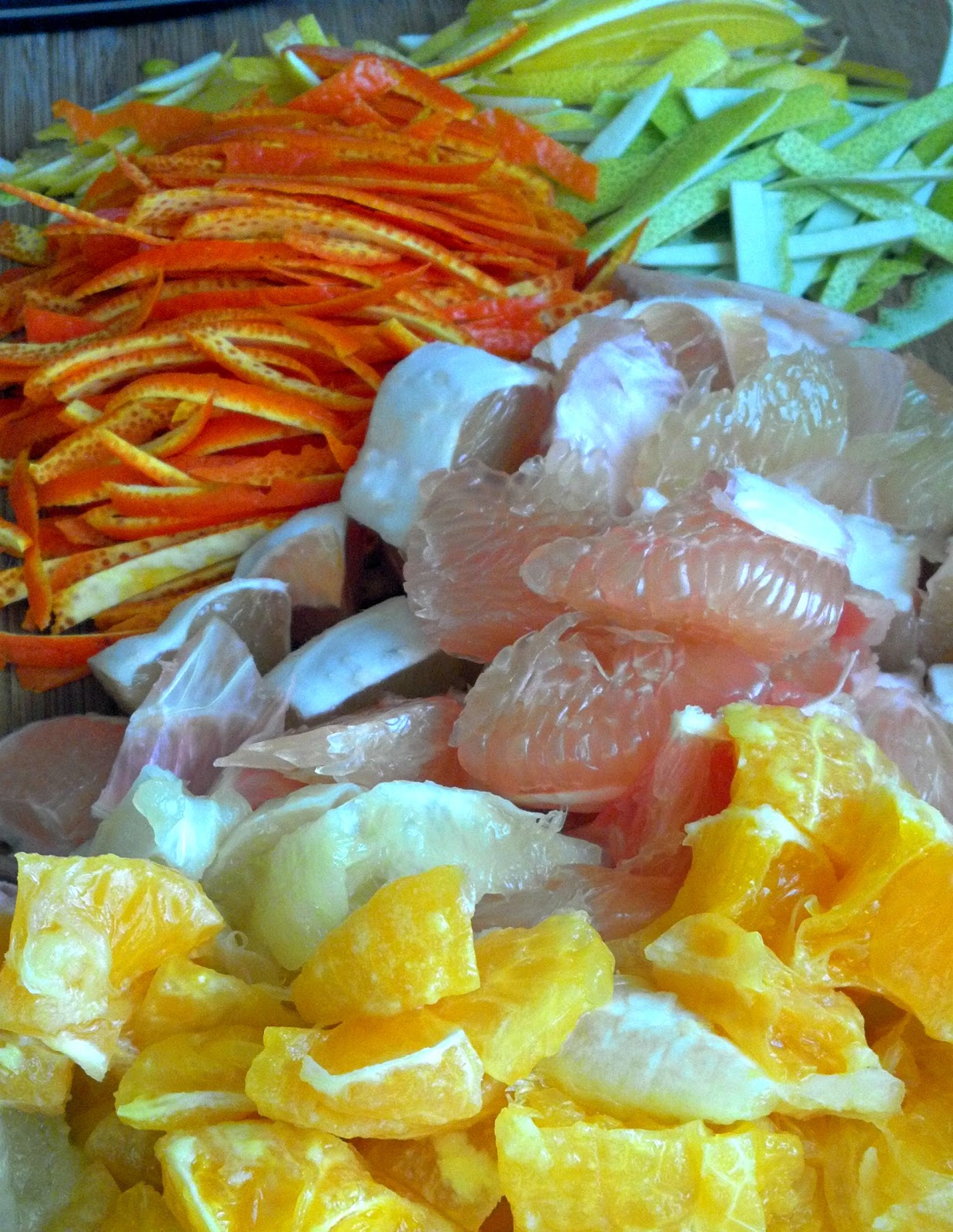 Autumn's Copper Pot Pomelo Minneola Lemon Marmalade...Yummy!