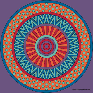 Mixed Patterns Mandala to color