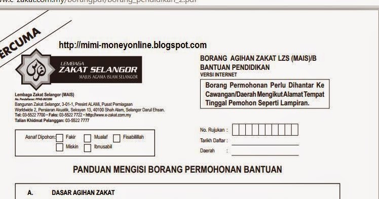 Borang Zakat Perak
