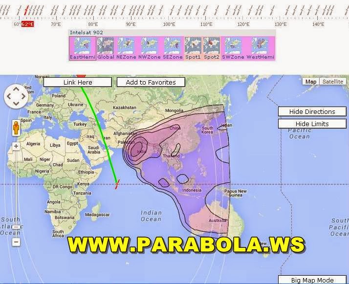 satelit parabola beam Indonesia intelsat 902 c band