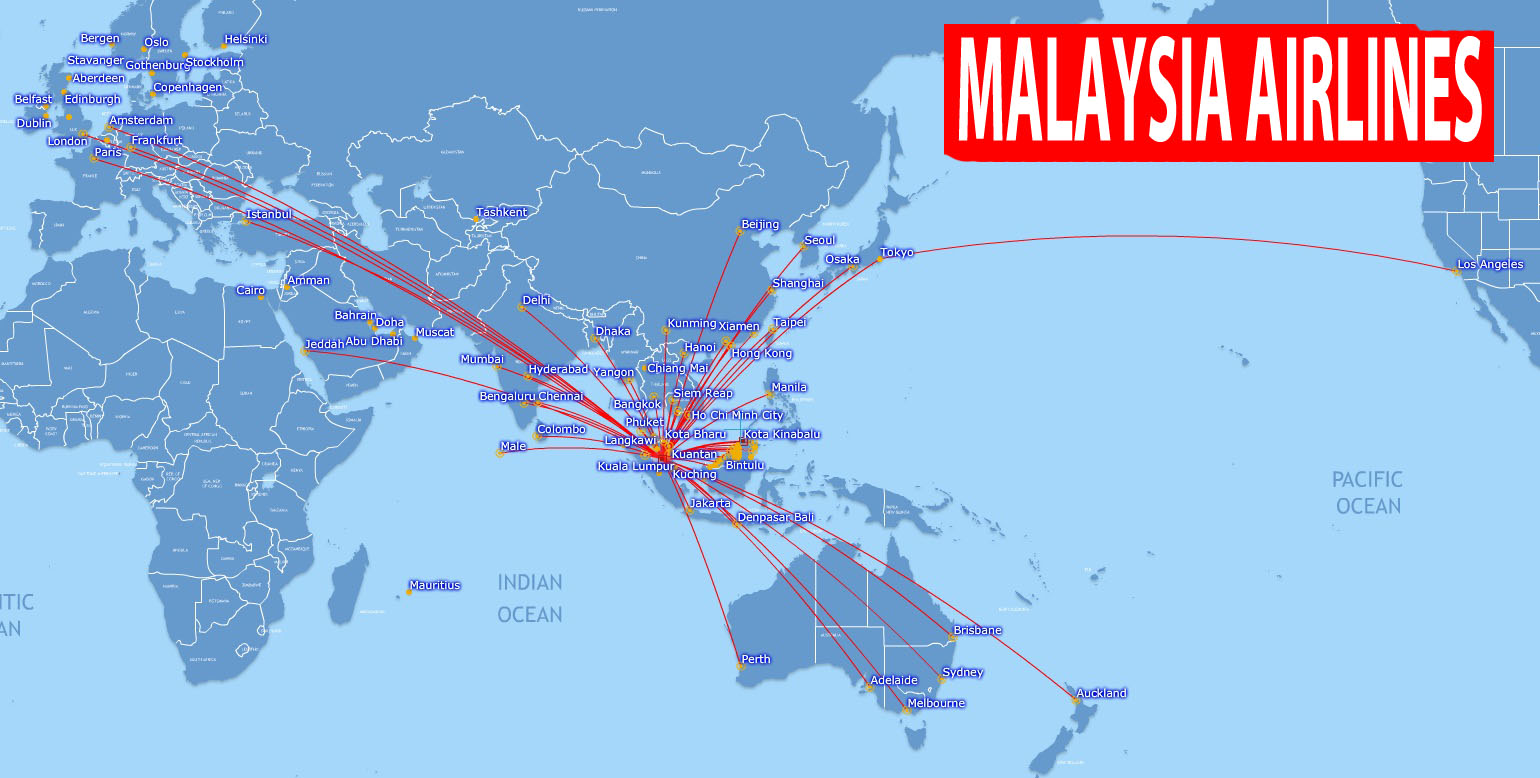 International Flights Malaysia Airlines Routes Map International Flights Malaysia Airlines Routes Map