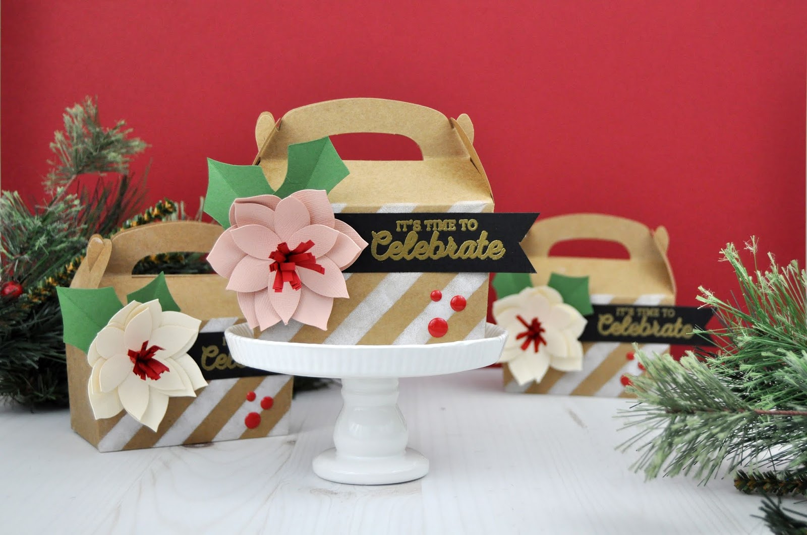 Christmas Poinsettia Gift Boxes Jen Gallacher