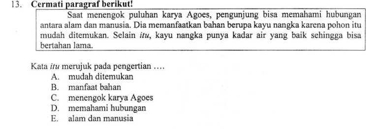 Contoh Soal Menentukan Makna Rujukan - Tugas Kelompok